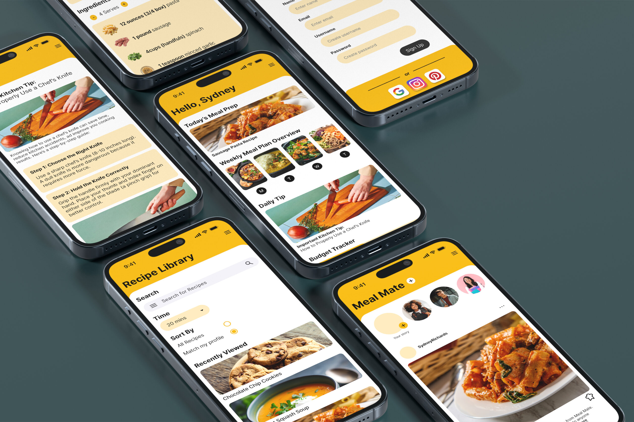 Home meal mate mockup